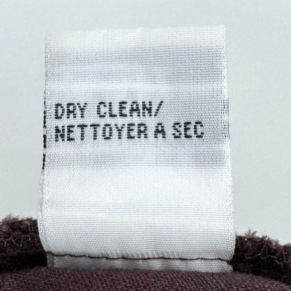 Calvin Klein Vtg Dark Brown Linen Wrap Front Midi Skirt Women's Sz 14 - Picture 11 of 13